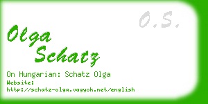 olga schatz business card